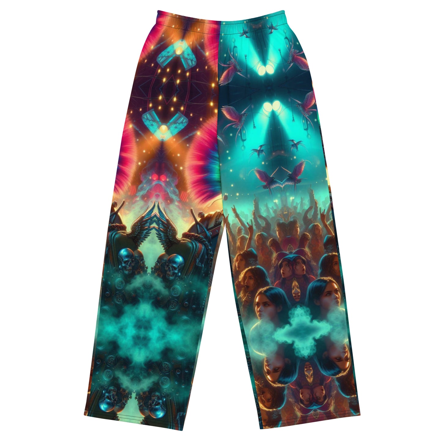 All-over print unisex wide-leg pants